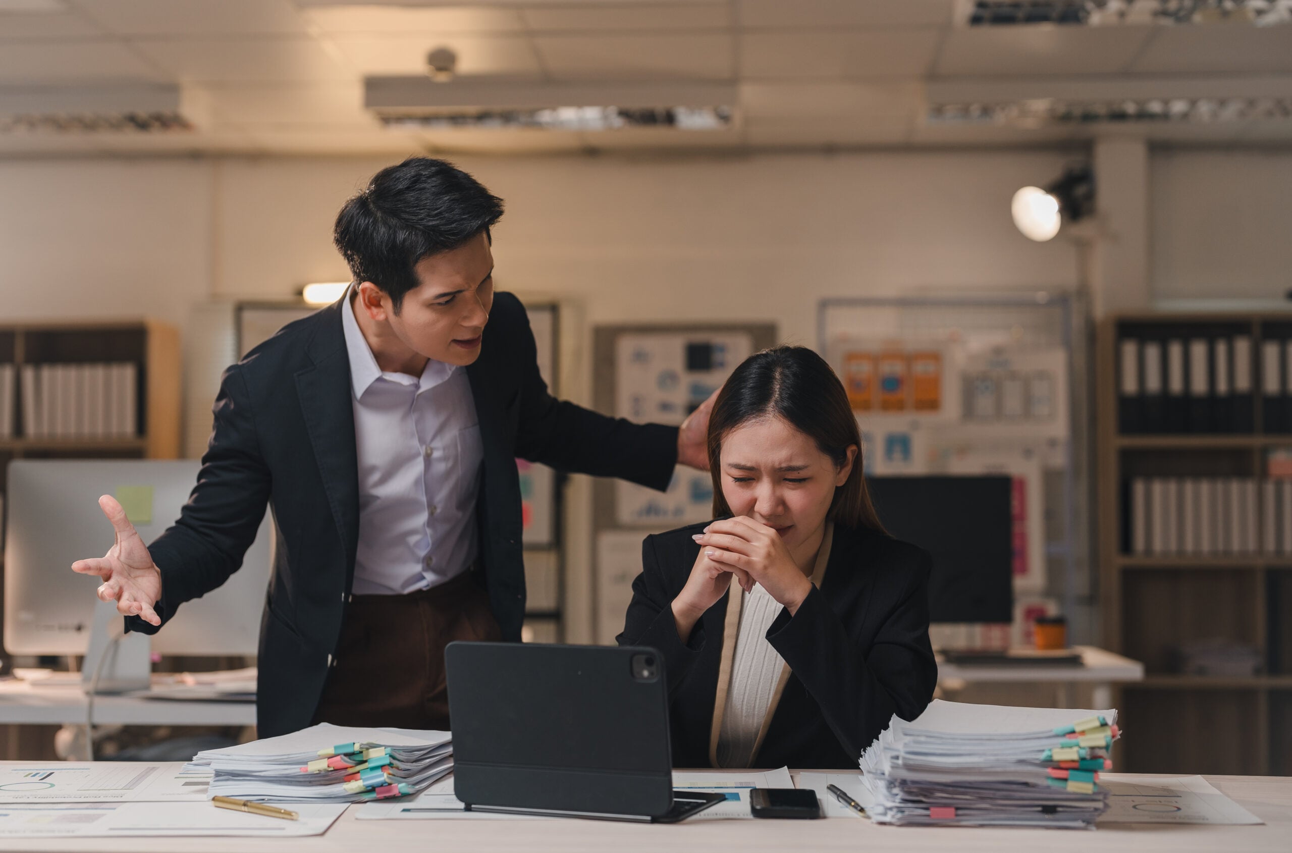Employee reporting workplace harassment by a non-employee to an employment lawyer.